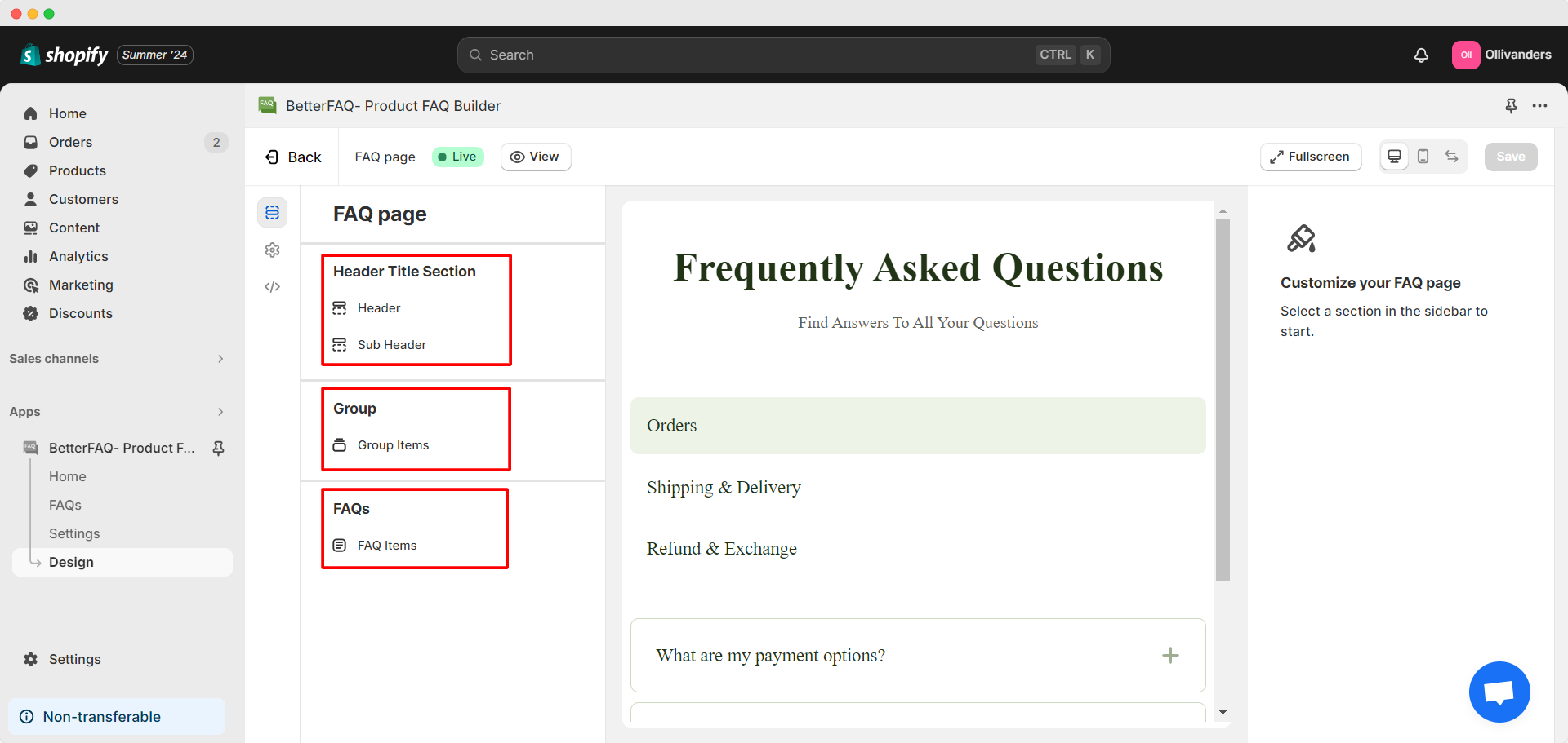 Step 2: Design Your FAQ Page As You Want