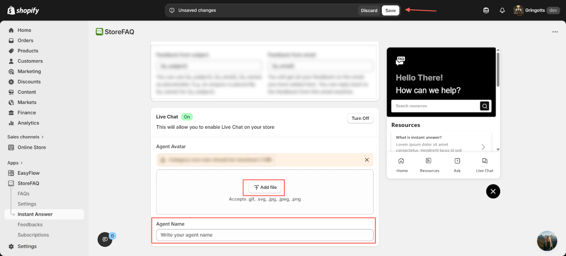 Configure Agent Profile