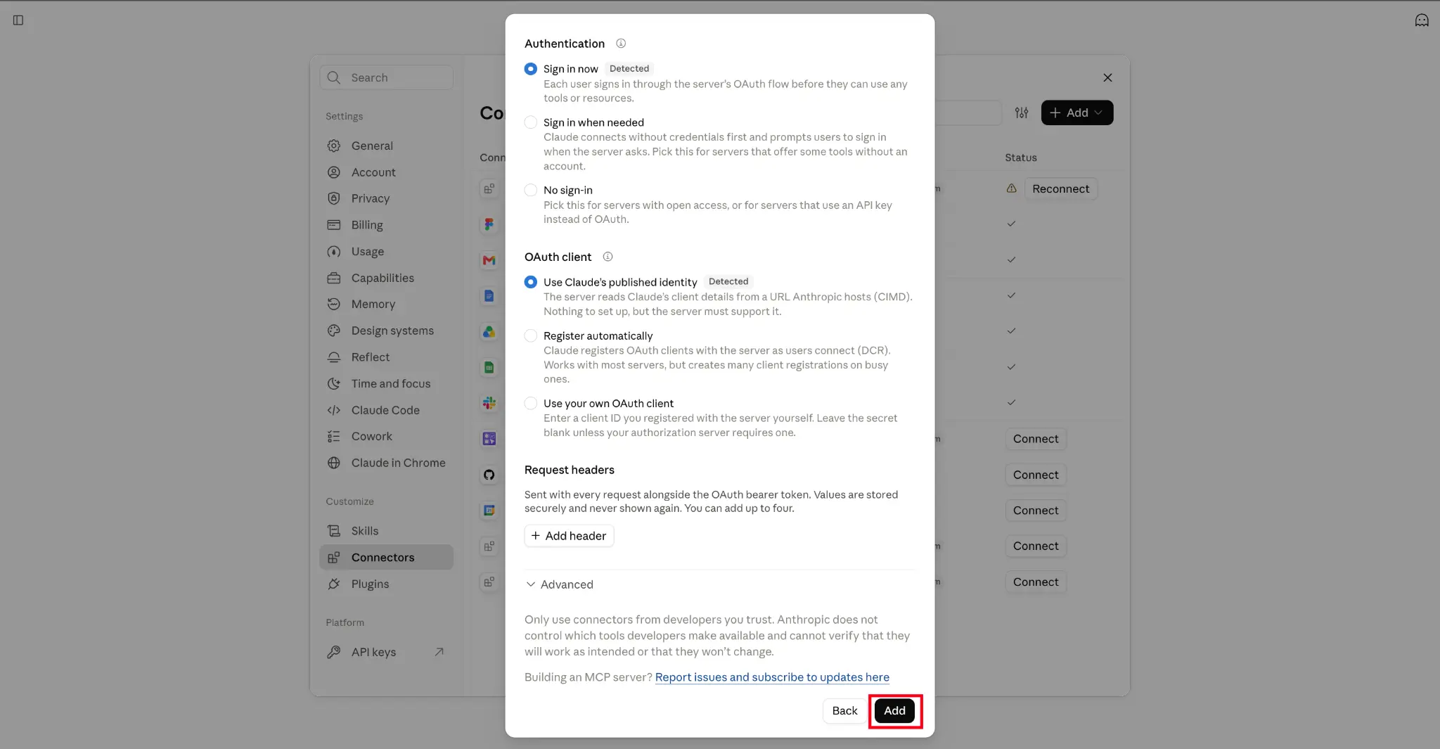 Confirm Authentication