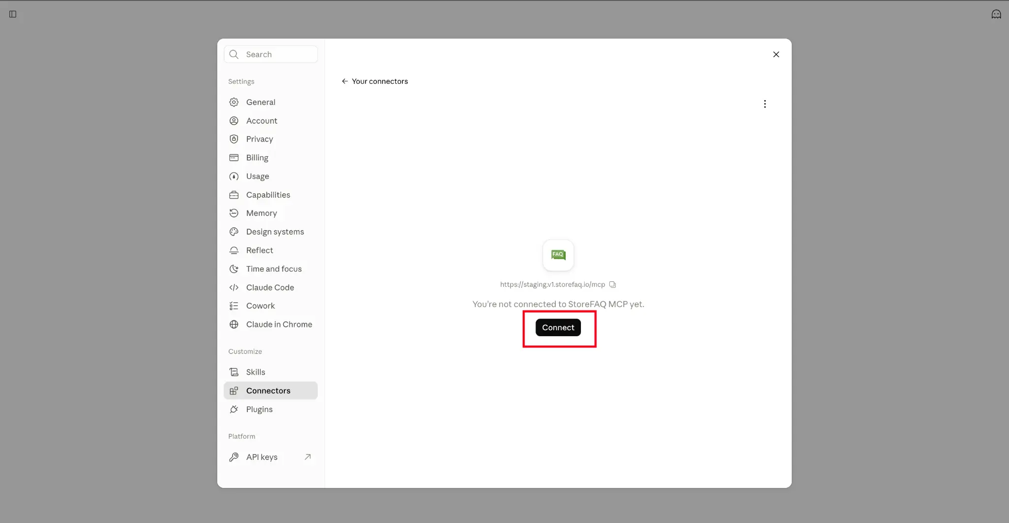 Connect StoreFAQ