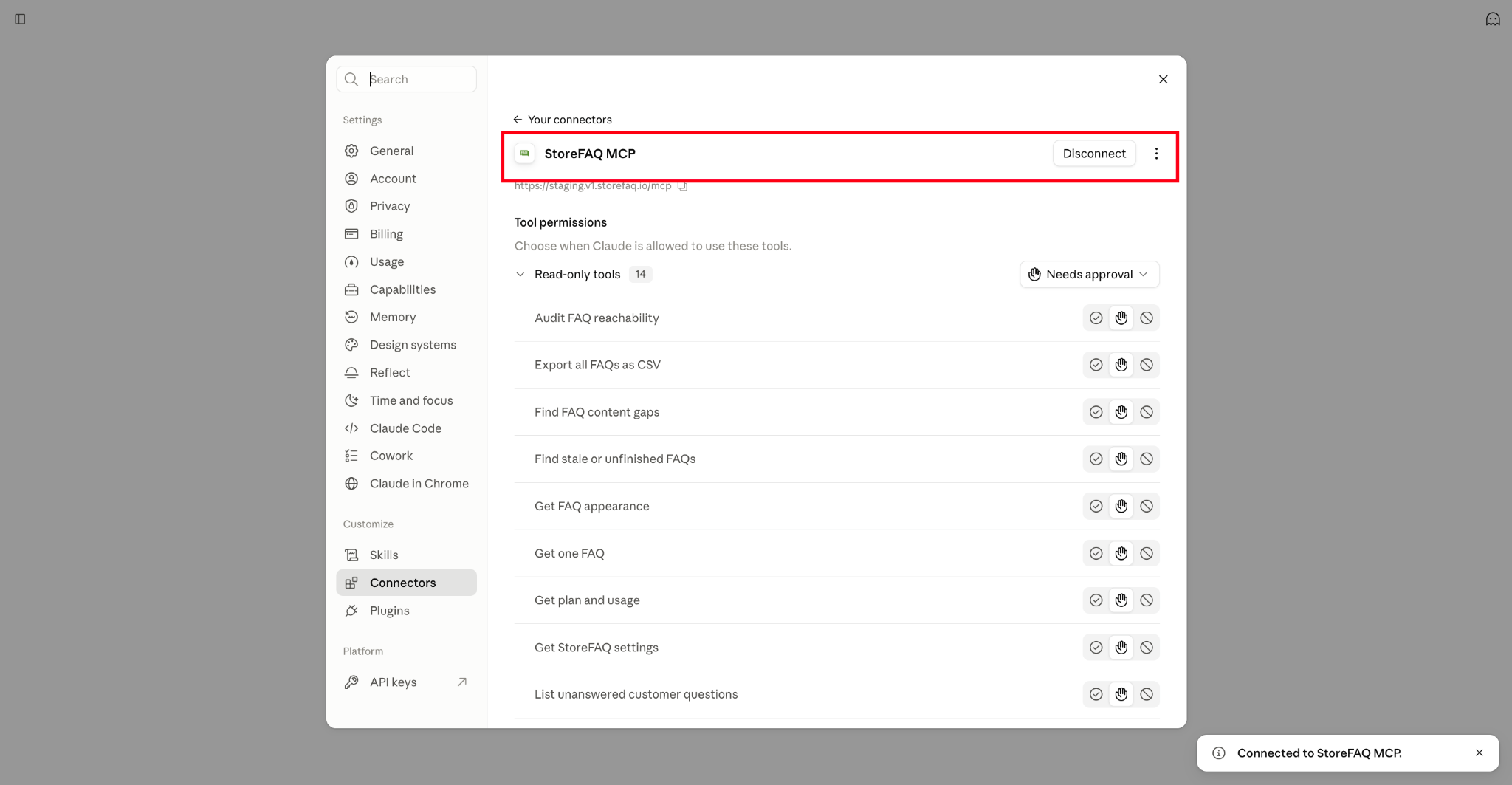 Set tool permissions
